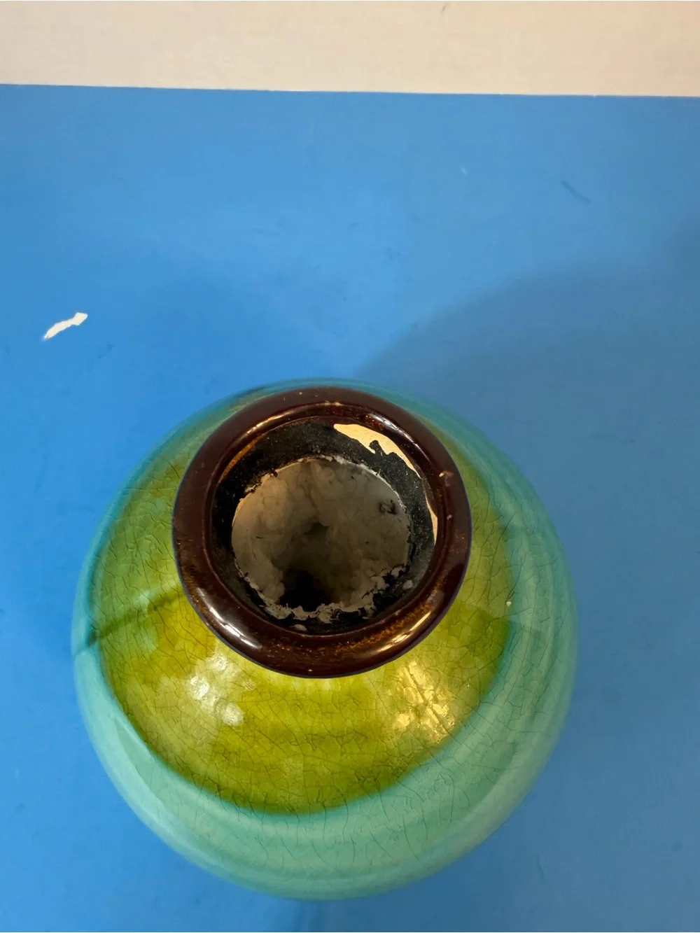 round handmade ceramic vase